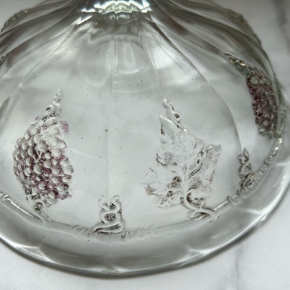 Vintage Indiana Glass Darling Grape Pedestal Compote (Reproduction) - Picture 9 of 15